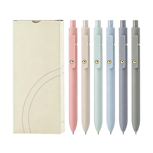 Macaron Color Retractable Erasable Gel Pens, 6 Pcs 0.7mm Fine Point Smooth Writing Erasable Pens for Students Office
