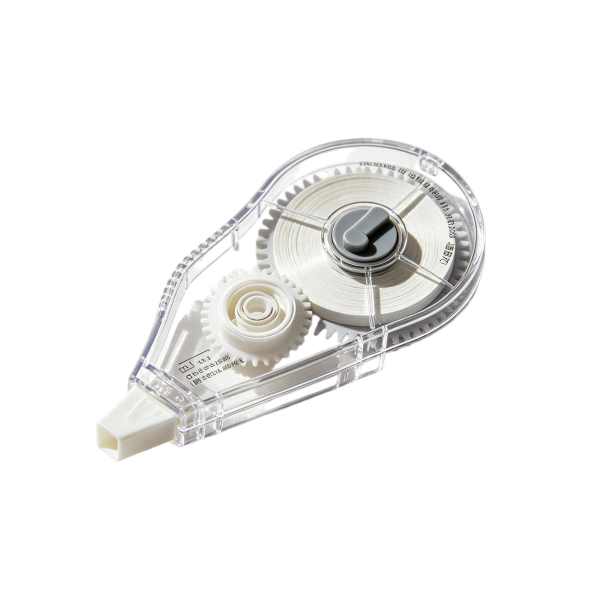 Transparent Case Gear-Driven Correction Tape Refill, Smooth Writing Eraser Tape for School & Office