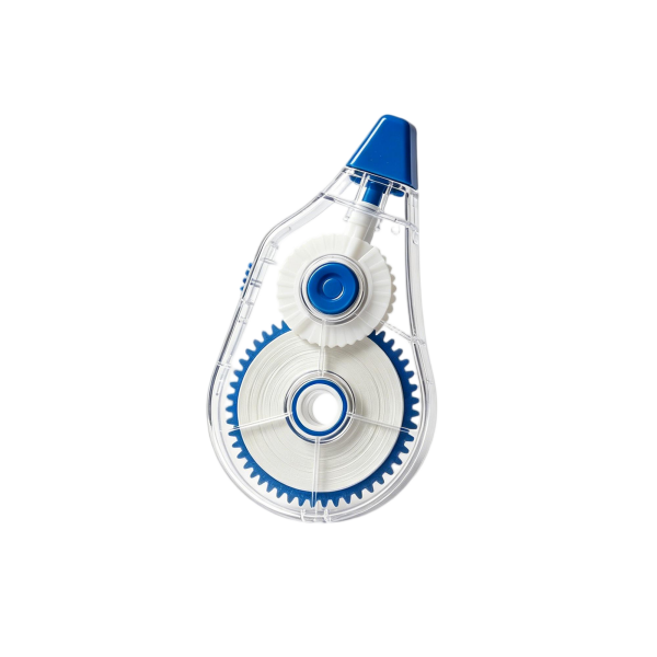 Vertical Gear Correction Tape, Blue-Tipped White Out Tape for Precise Correction