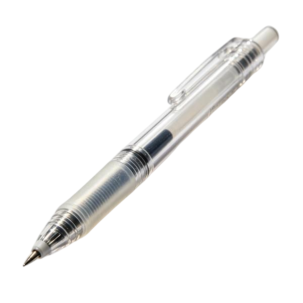 Minimalist Press-Type Erasable Gel Pen with White Clip