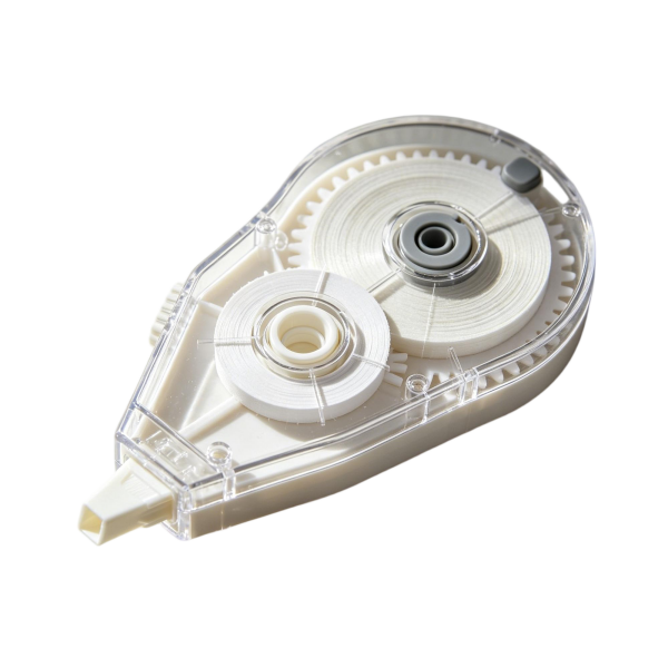 Dual-Roll Gear Correction Tape, Ergonomic Grip White Out Tape for Smooth Revision