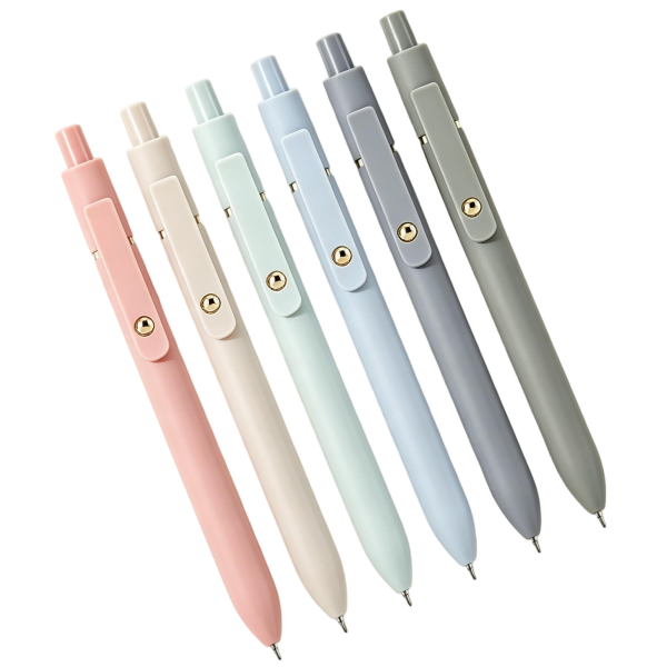 Macaron Color Retractable Erasable Gel Pens, 6 Pcs 0.5mm Fine Point Smooth Writing Erasable Pens for Students Office