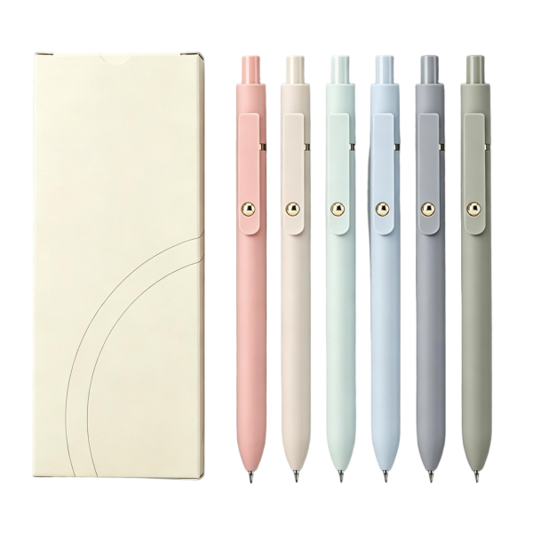 Macaron Color Retractable Erasable Gel Pens, 6 Pcs 0.9mm Fine Point Smooth Writing Erasable Pens for Students Office