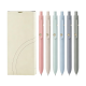 Macaron Color Retractable Erasable Gel Pens, 6 Pcs 0.7mm Fine Point Smooth Writing Erasable Pens for Students Office